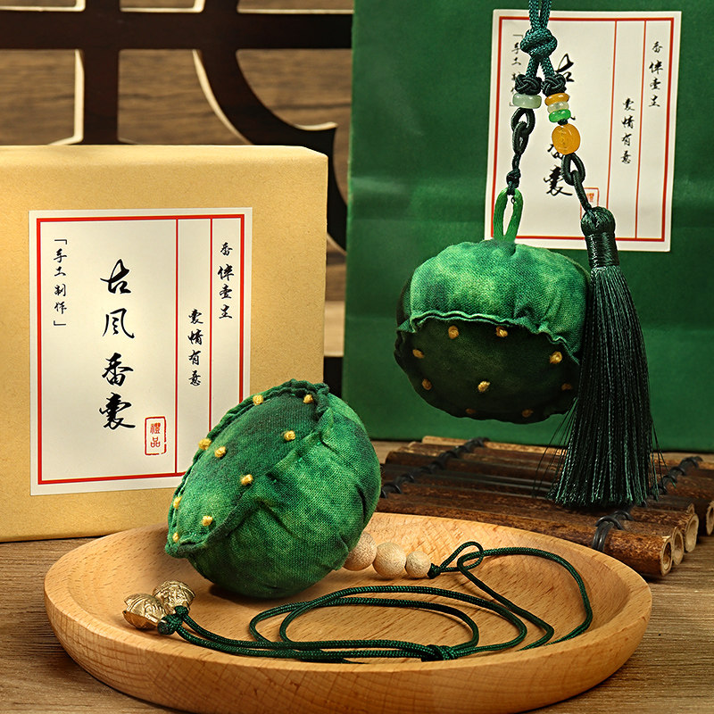 速发端午节古风莲随香囊成品香包礼饰装品品国风汉服蓬身挂饰车载