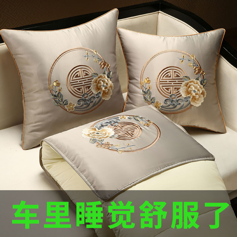 速发背枕车用被子两用后载多功能抱枕被靠抱靠枕小被子车排枕头被