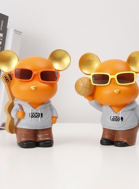 速发创学轻奢摆件熊装饰品电视柜酒柜家罐儿童意生庆典存钱居礼品