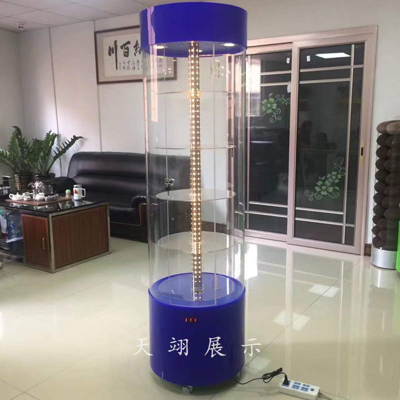 亚克力旋转展示柜 可旋转有机玻璃展柜 化妆品珠宝模型手X办专用