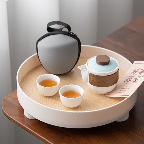 2025户外旅行快客杯套装防烫一壶2杯便携茶具包U过滤露营泡茶壶
