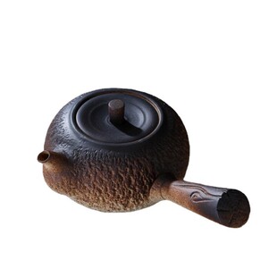 窑变煮茶壶围l炉煮茶烧水壶侧把陶瓷泡茶手工器炭炉陶壶电陶 日式
