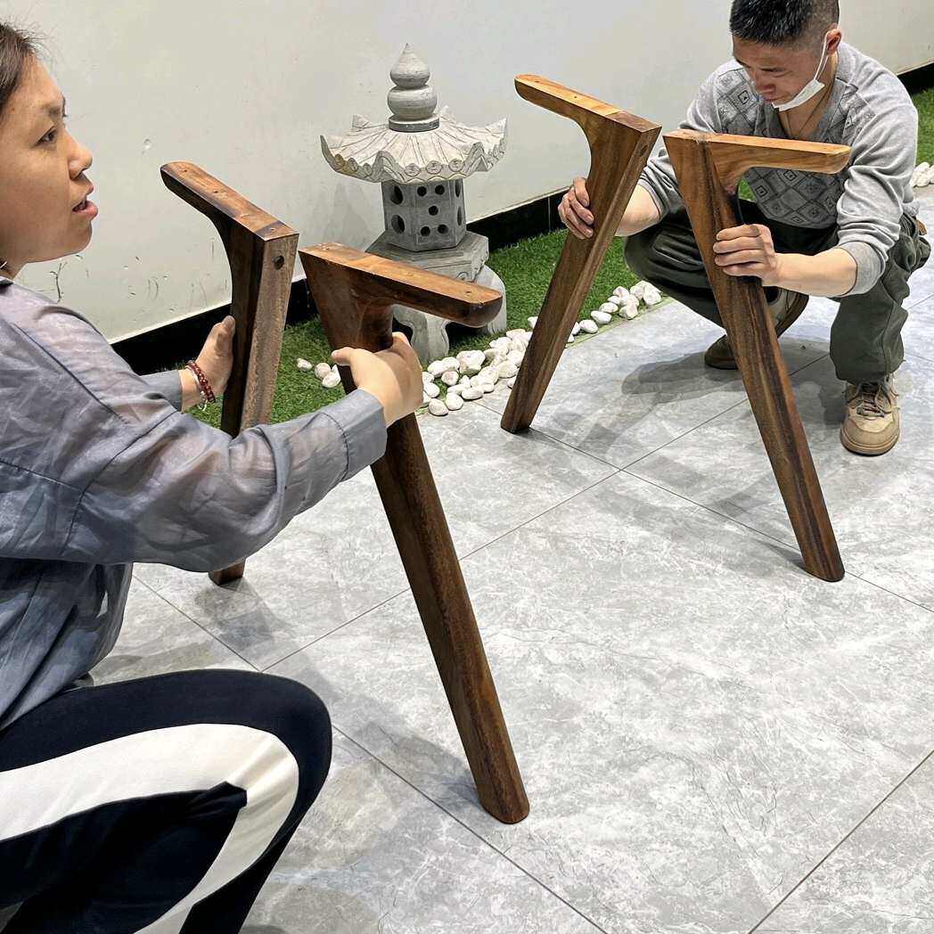 实木桌子腿原木大板支架活动抬脚活动桌腿餐桌茶桌支撑腿纯料接脚