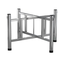 不锈钢桌腿支架实木圆桌腿桌脚餐桌架H茶几脚架折叠桌腿台脚简约