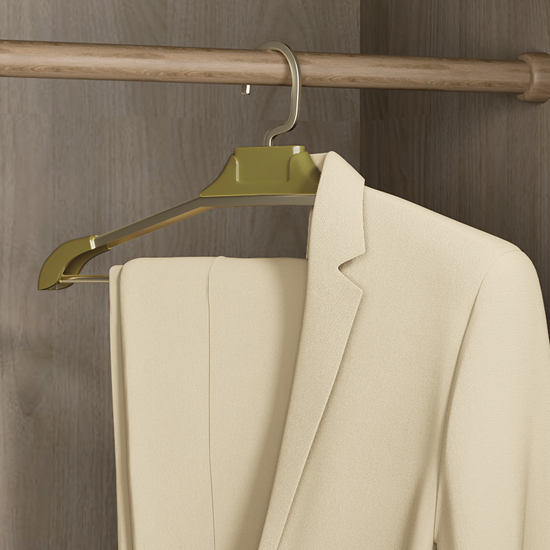 太空铝合金衣架无痕防滑衣撑金色轻奢G挂衣架子家用衣柜宽肩晾衣