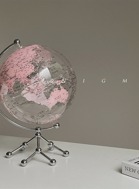 创意透明地球仪客厅轻奢高u档办公室书房电视柜桌面摆件家居装饰