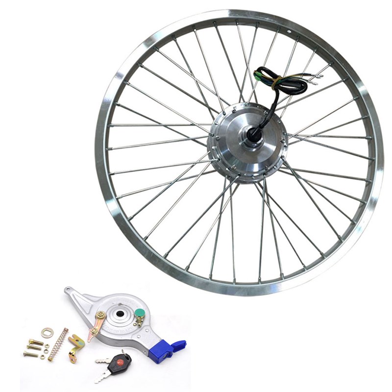 电动车无刷电机3i6V48V 自行车改装配件 2022寸24寸电动车后轮马