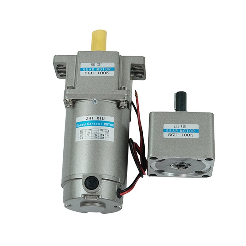 至秀微型直流马达12V24V90V2A20V变速无极可调速低速齿轮减速电机