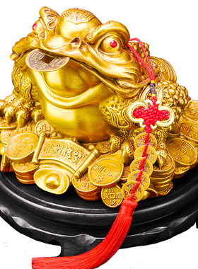 金蟾摆件纯铜黄铜店铺办公室家居B开业礼品大小三脚三足蟾蜍装饰