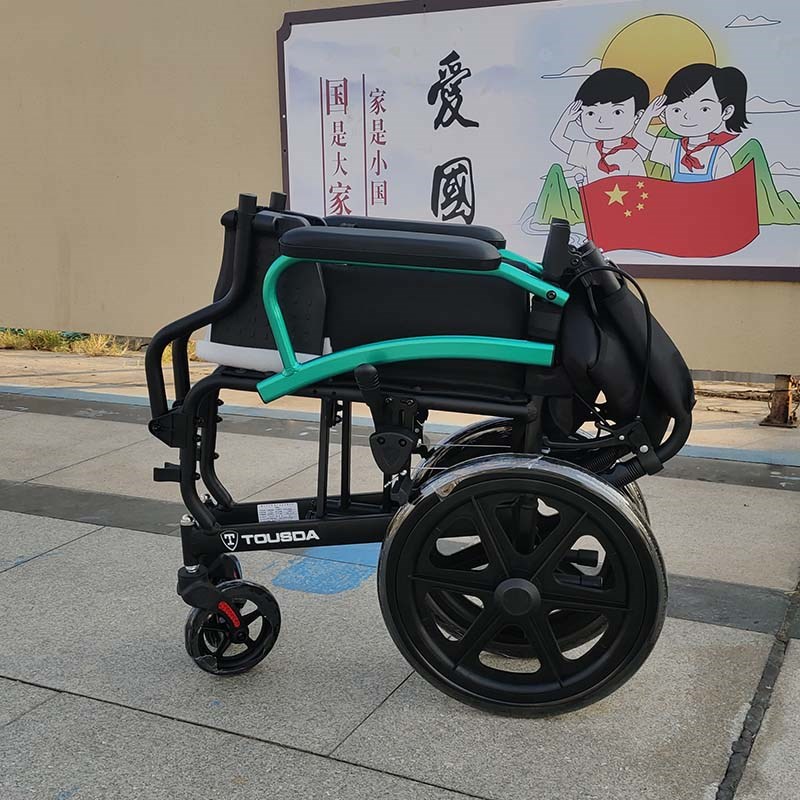 铝合金旅游手推车可推坐老年购物超轻便携K式折叠老人旅行轮椅小