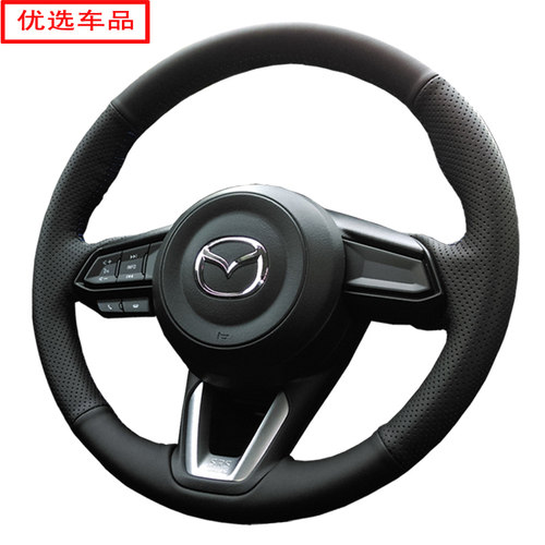 适用于202f0款马自达昂克赛拉专用手缝方向盘套阿特兹CX-8真皮把