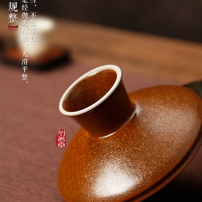 速发中式复古高脚茶点盘茶道茶具果盘托盘篮日式陶瓷粗陶点心水果