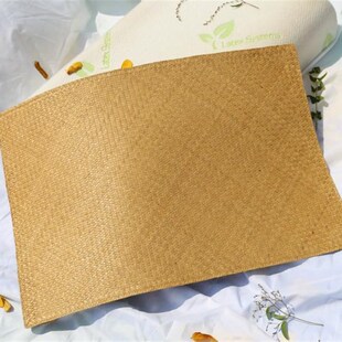 速发枕头席草宝肇庆纯手草编织枕片婴幼儿蒲工柔软枕巾席宝枕套