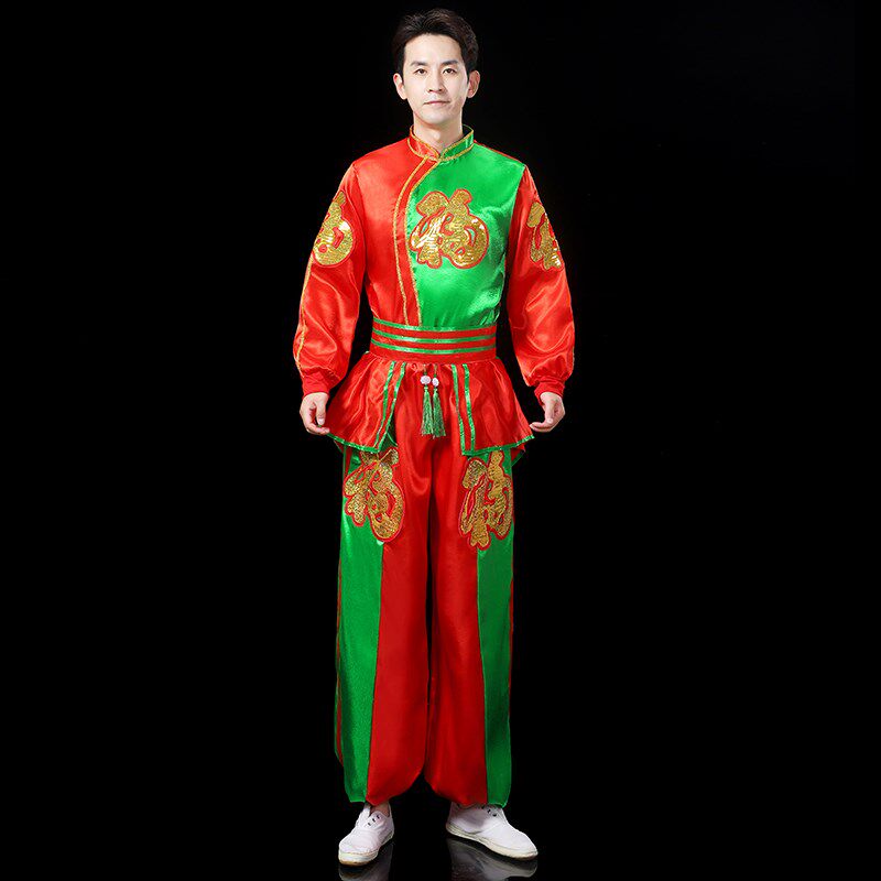 速发新款敲大鼓衣服男2025新款秧歌服舞龙舞狮打鼓服锣鼓队腰鼓演
