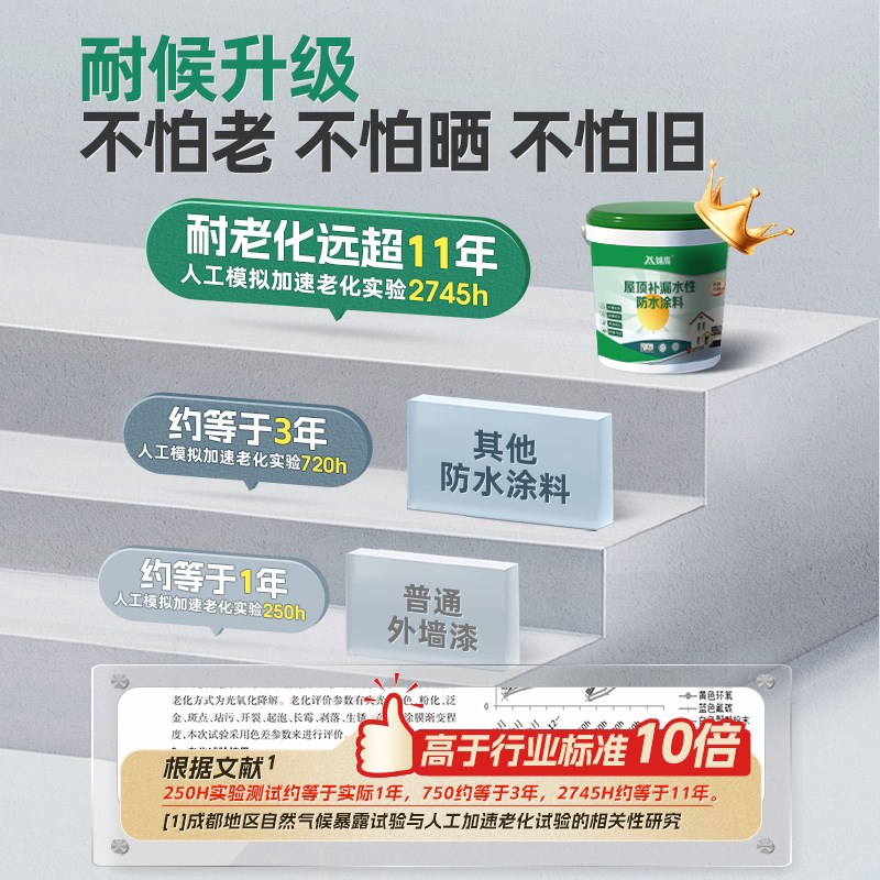 速发屋顶防水补漏专用材料房顶楼顶裂缝渗水外墙防晒涂料防漏胶室