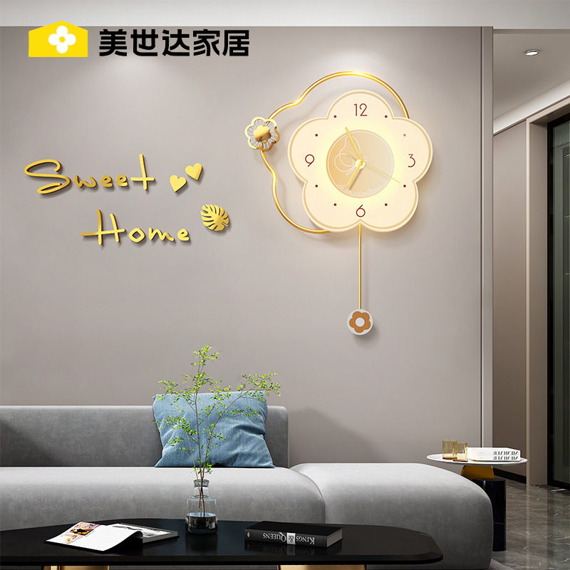 速发202新挂钟用轻奢简约时钟创意客厅家表个性静音款钟挂墙
