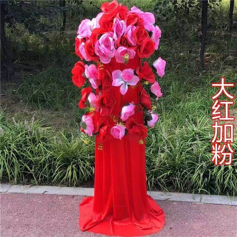 速发新款升降路引特价花篮开业活动花柱42头花引路拱门花门路引仿