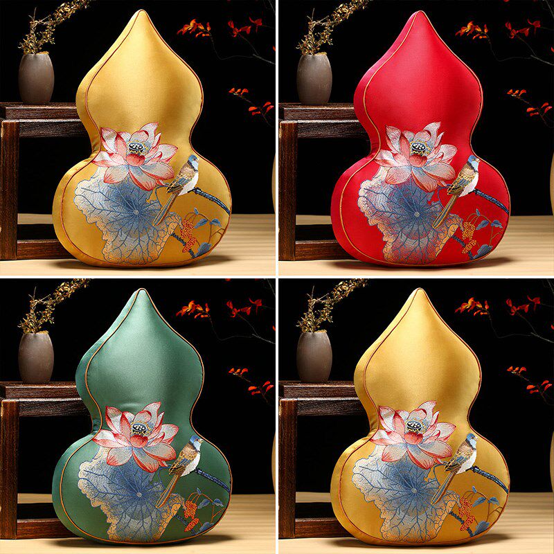 速发新中式抱枕客厅沙发靠垫中国风异形葫芦枕摆件靠枕轻奢高级感