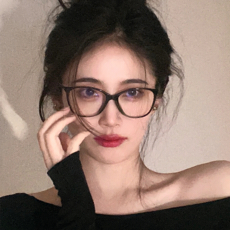 速发近框韩版潮带链搭网上配黑视镜有度数百条框素颜神器