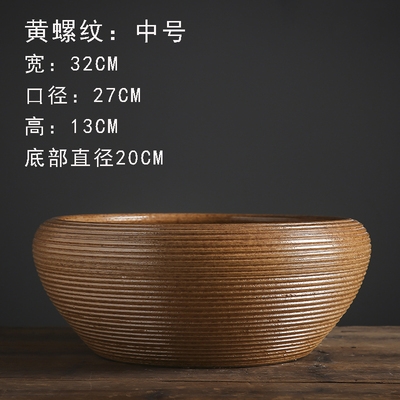 速发鱼缸复古大型大缸特大号老式网红水缸造景桌面招财乌龟陶瓷睡