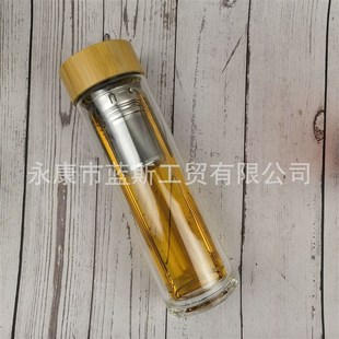 供应男女家用高档商务泡r茶车载水杯隔热茶杯高硼硅双层玻璃杯