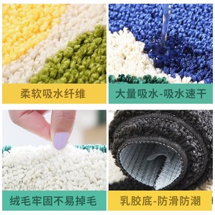 卡通浴室卫生间吸水防滑地毯x地垫客厅进门简约家用卧室门垫代发