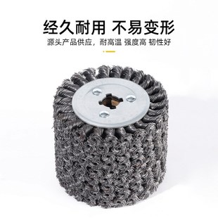 厂家直供钢丝拉丝轮木o纹还原拉丝轮除锈钢丝球电动拉丝机用拉丝