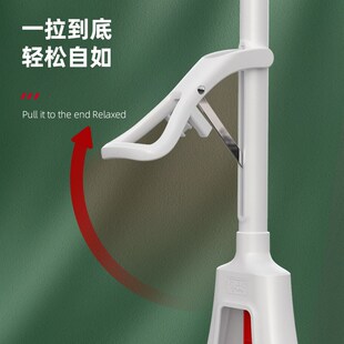 灰白红家用懒人四面挤水海绵拖把 28h 33cm对折胶棉拖把
