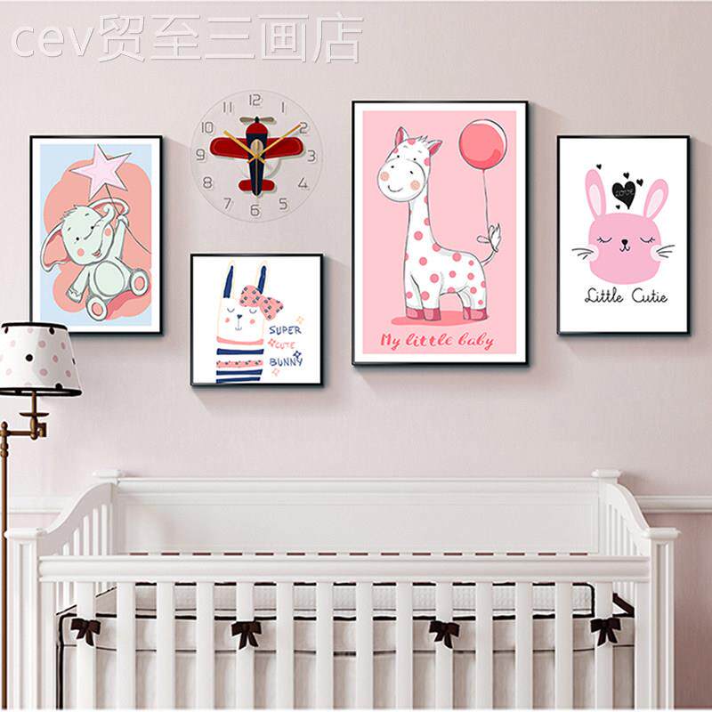 网红宇组宙儿面童房装画饰卧室头床合挂画墙壁画个性创意宝宝房间