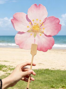 2026新款桃花扇便携手摇蒲扇