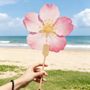 2026新款桃花扇便携手摇蒲扇
