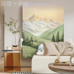 网红油手绘 饰玄关挂侘抽.象 时光冉 高级感寂风冉装