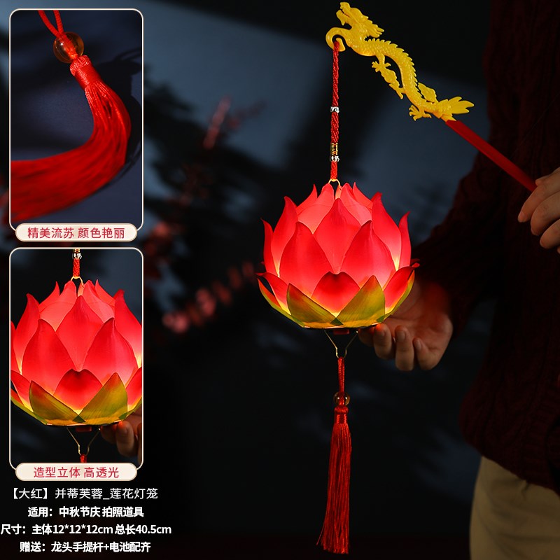 速发2024乔迁之喜装饰新居手提发光小红灯笼端午水晶福字镭射投芸