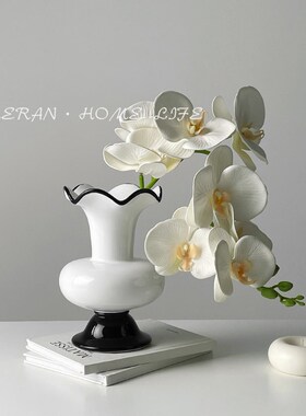 速发法式复古风培油陶瓷花瓶摆件感厅水奶插花高级客餐桌装饰花器