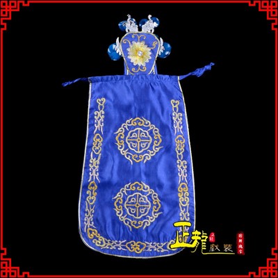 速发正龙戏装 京剧戏曲盔头盔帽武生巾定军山黄忠软帽花扎巾 软扎