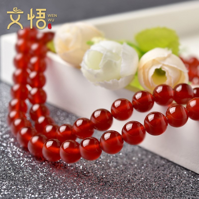 速发红手瑙散珠手链材料玛串玉珠子配玉串珠珠髓水晶饰品配件