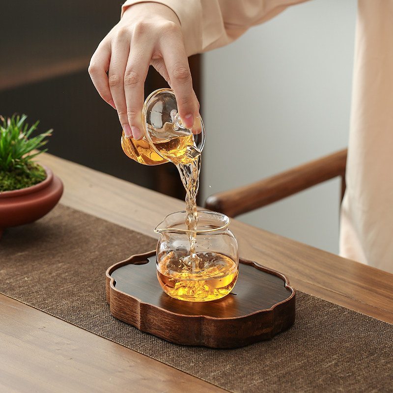 速发水晶玻璃小盖碗高颜值琉璃主人杯生茶杯套装泡茶功夫茶具