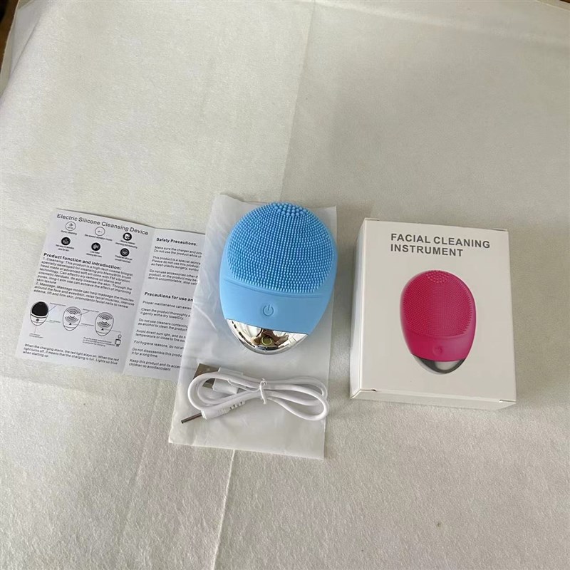 速发电动洁面仪硅孔洗脸仪脸部毛胶清洁器洗脸刷洗脸神器跨境英文