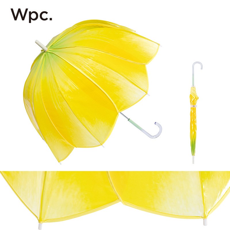 现货速发可批新款郁金香花瓣形状雨伞透明渐变时尚设计高颜值生长
