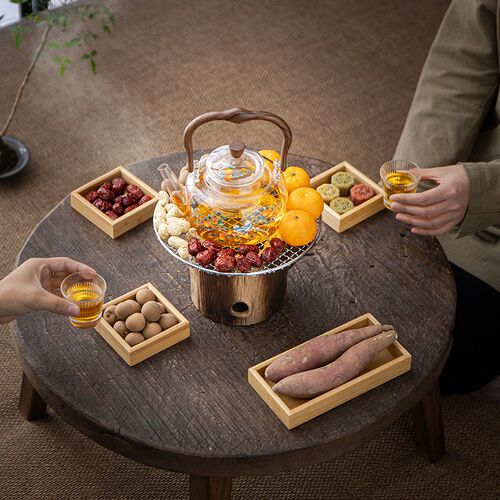可干烧茶壶e围炉煮茶家用室内烤火炉套装电陶炉煮茶壶烧烤器具全