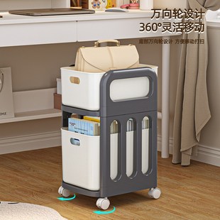书包置物架可移动小推车家用多层桌下F书本收纳神器桌边收纳架书