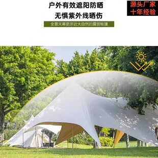 超大户外万重山h天幕露营八爪鱼营地团建单峰双峰三峰PVC云顶天幕