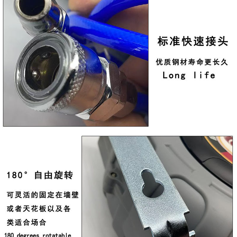 气鼓自动伸缩气管卷管p器电鼓水鼓汽车美容卷线器收管器双层夹纱,五金/工具,其他汽修汽保工具,淘宝优惠券,粉丝福利购,淘宝优惠卷