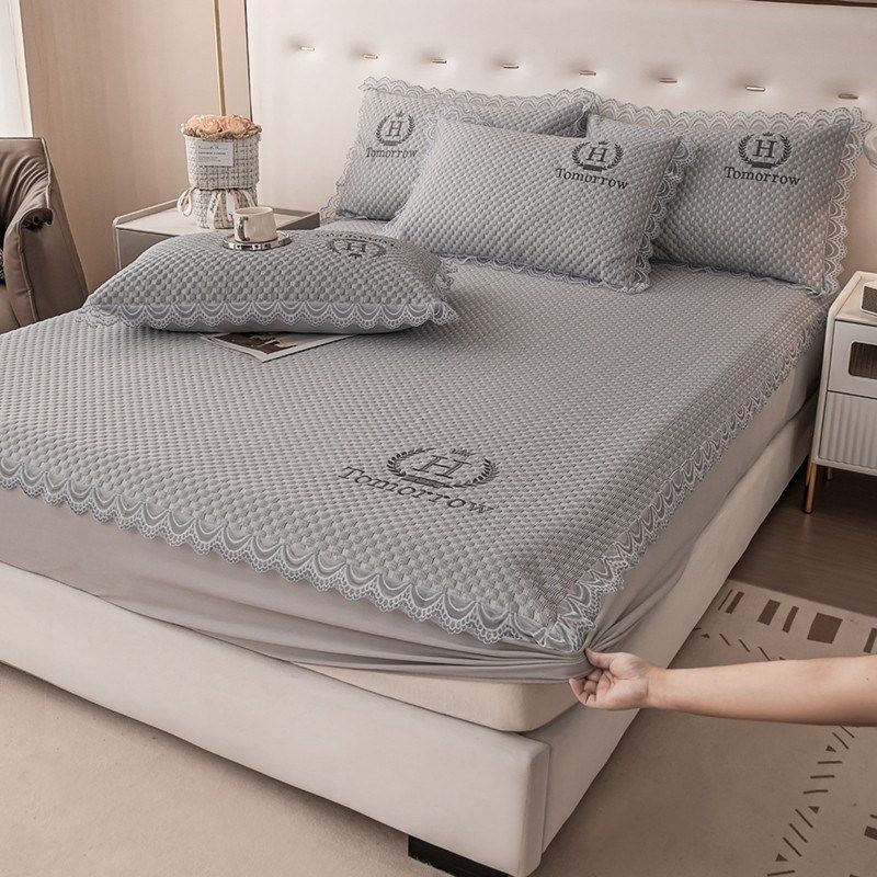 夏天冰丝凉席床笠款凉感豆豆席三件E套防滑床垫保护套空调席可机,床上用品,冰丝席,淘宝优惠券,粉丝福利购,淘宝优惠卷