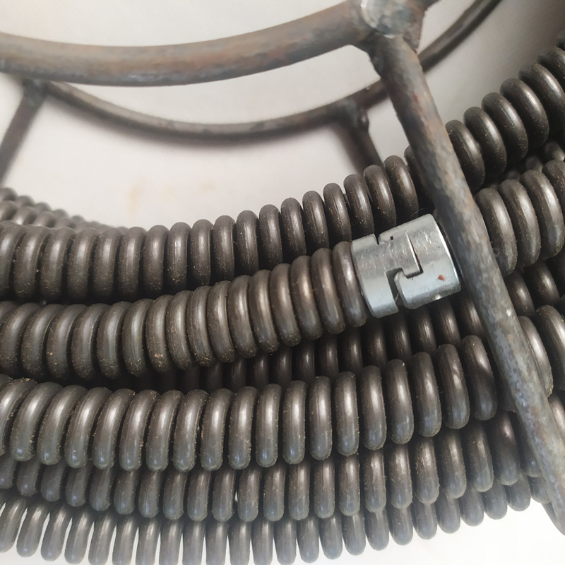 通下水道神器管道疏通器弹钢v丝加粗饭店厨房油污专业疏通机硬弹