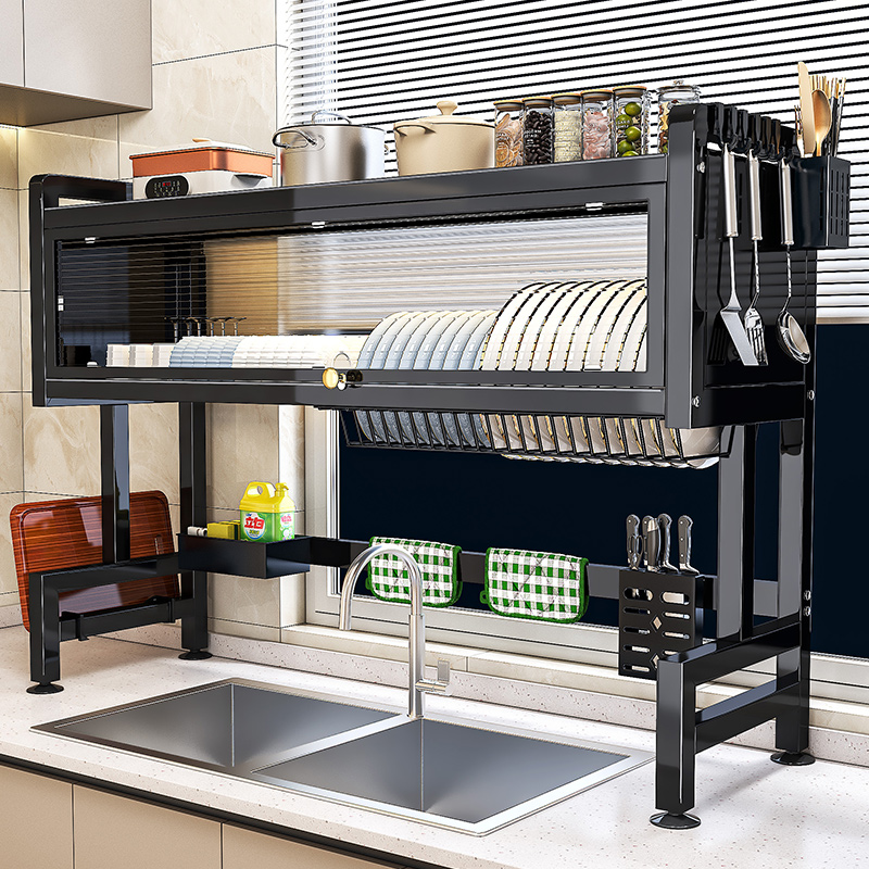 厨房多功能置物架k水槽水池碗碟收纳架洗碗槽放碟碗盘沥碗架柜子
