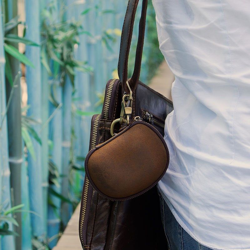 真皮手工b折叠眼镜收纳袋墨镜收纳盒子便携眼镜包老花镜套小号迷,收纳整理,眼镜收纳盒,淘宝优惠券,粉丝福利购,淘宝优惠卷