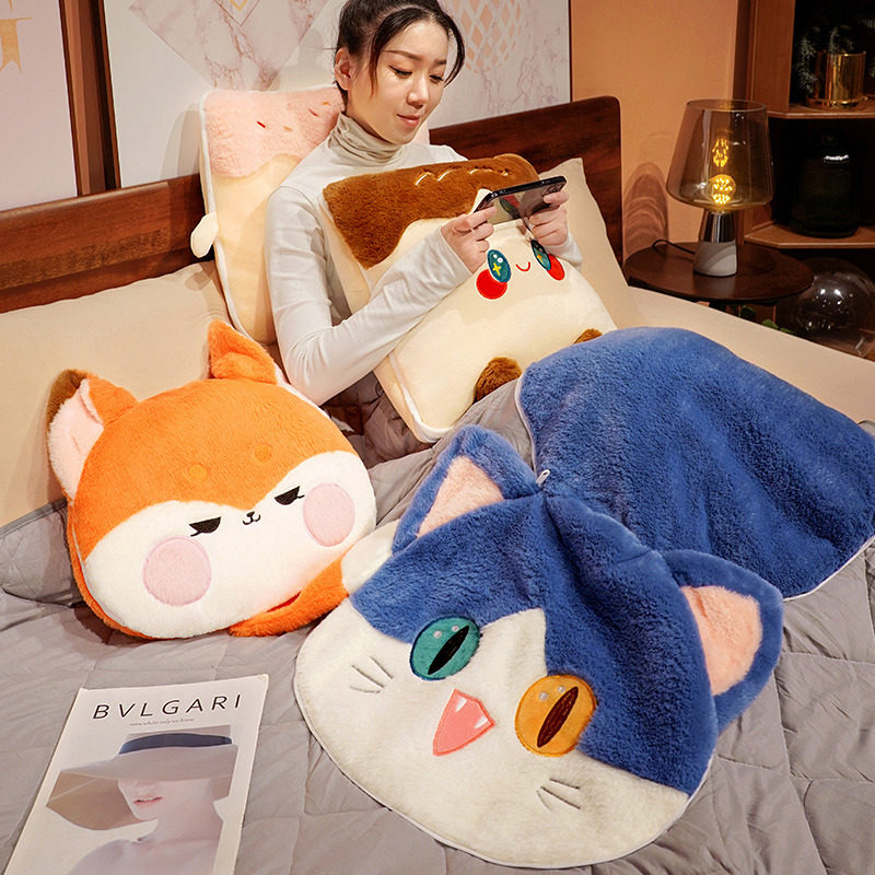 可爱抱枕被子两用毯子p二合一办公室车载午睡可折叠枕头被车用靠,居家布艺,抱枕被,淘宝优惠券,粉丝福利购,淘宝优惠卷