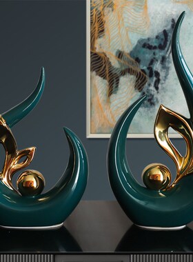 轻奢风酒a柜电视柜办公室创意栩栩如生摆件入门玄关家居客厅装饰