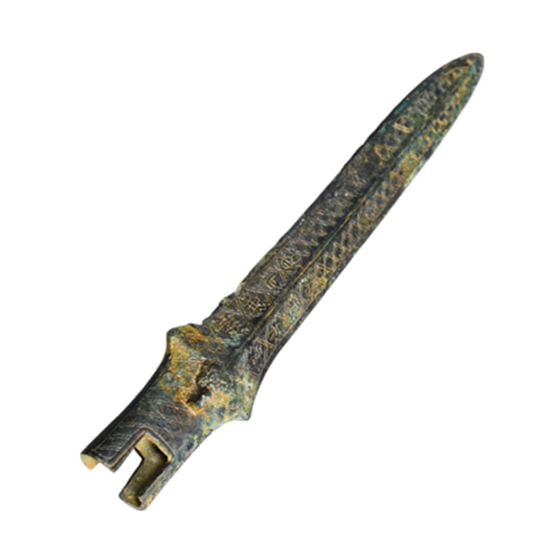 湖北仿古青铜器j春秋时期兵器楚国吴王夫差矛兵器博物馆收藏展览